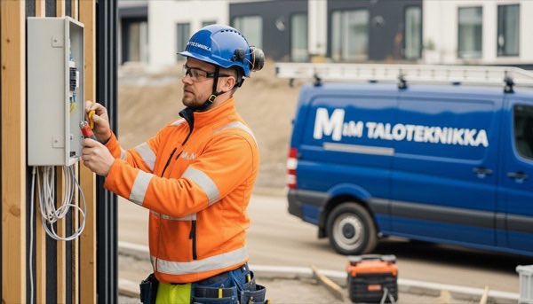 Taloyhtiön yhteistilat ja talotekniikkaa päivittävä tiimi